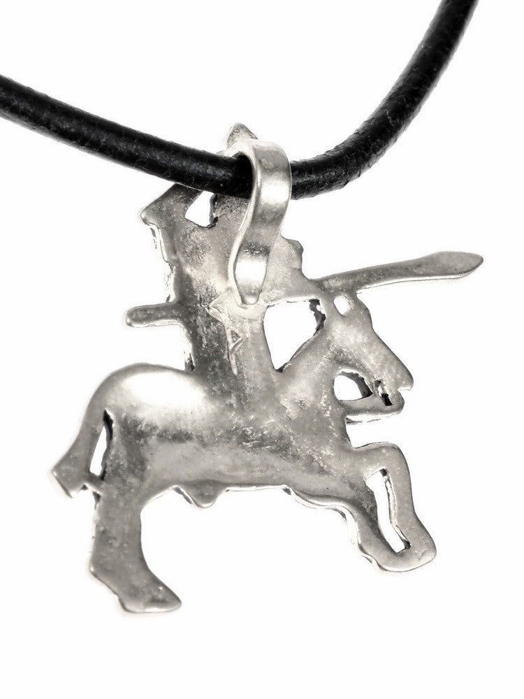 Medieval tournament knight pendant, 14th century, bronze