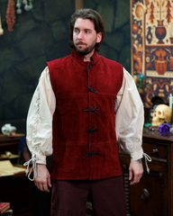 Doublet Laertes, 2e helft 15e eeuw, suède, bordeauxrood