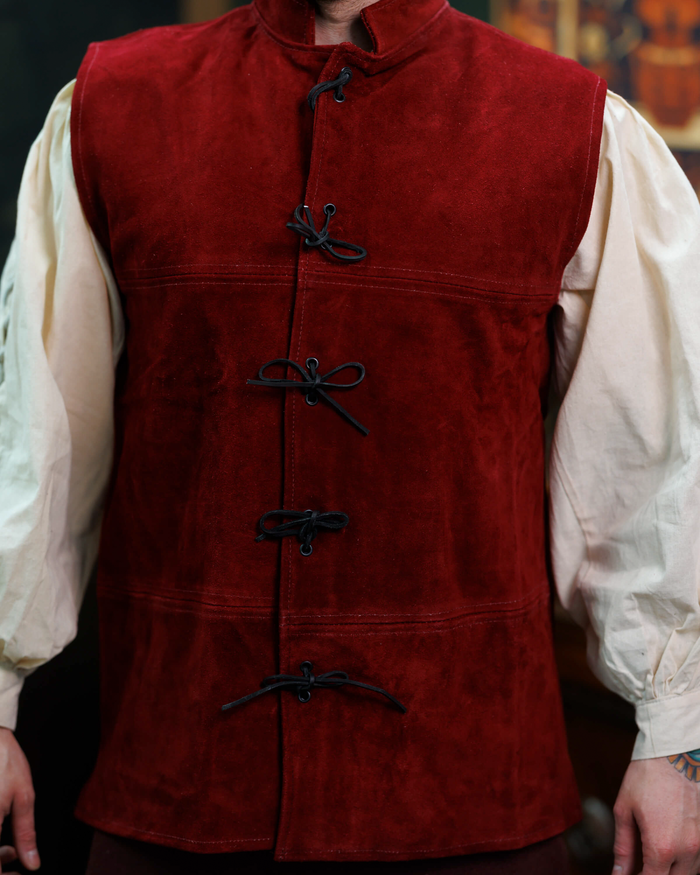 Doublet Laertes, 2e helft 15e eeuw, suède, bordeauxrood