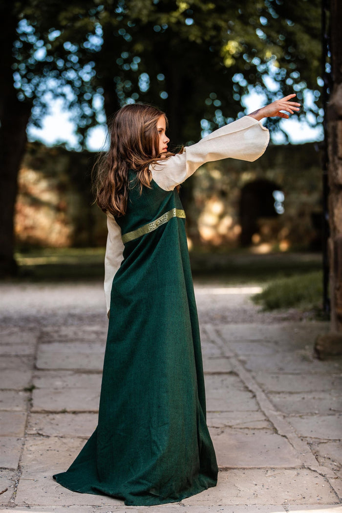 Sukienka dziewczęca Ariane, zielono-biała