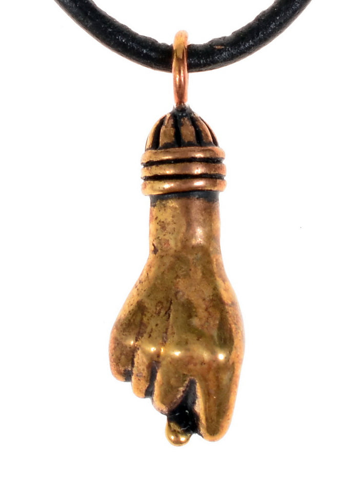 Romeins mano fico-amulet, brons