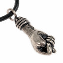 Römisches Manofico-Amulett, versilberte Bronze