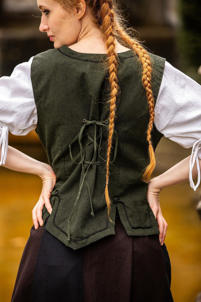 Middelalderlig doublet Christine grønn