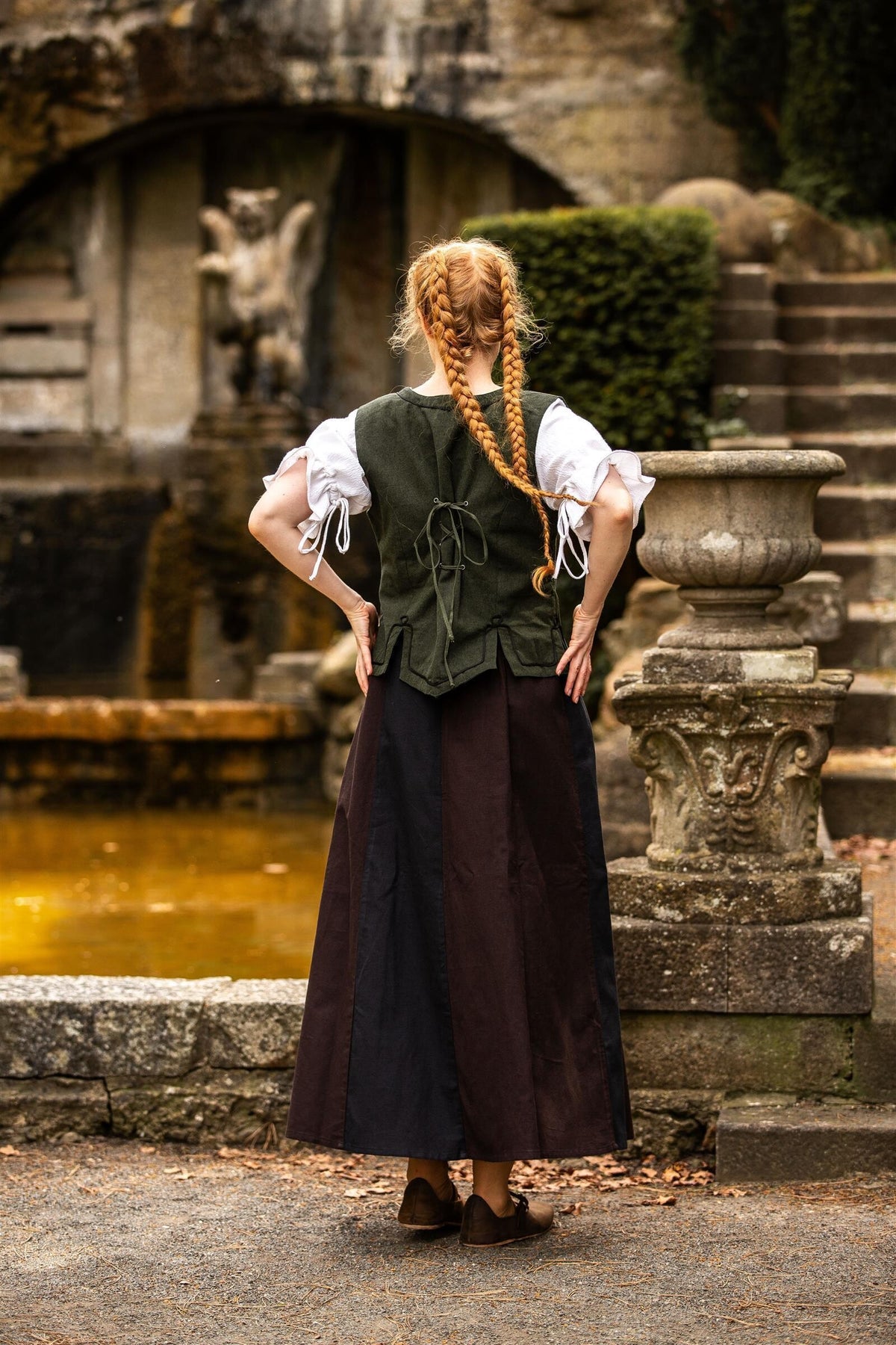 Middelalderlig doublet Christine grønn