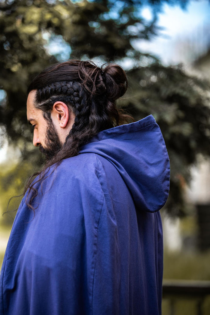 Capa de algodón, azul