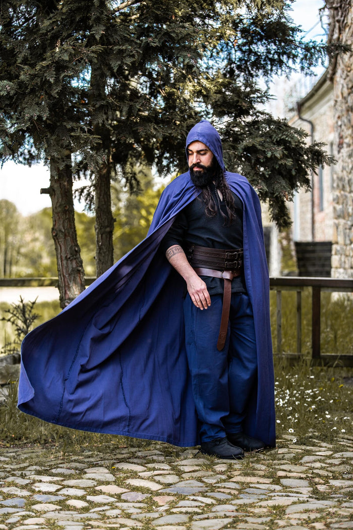 Capa de algodón, azul