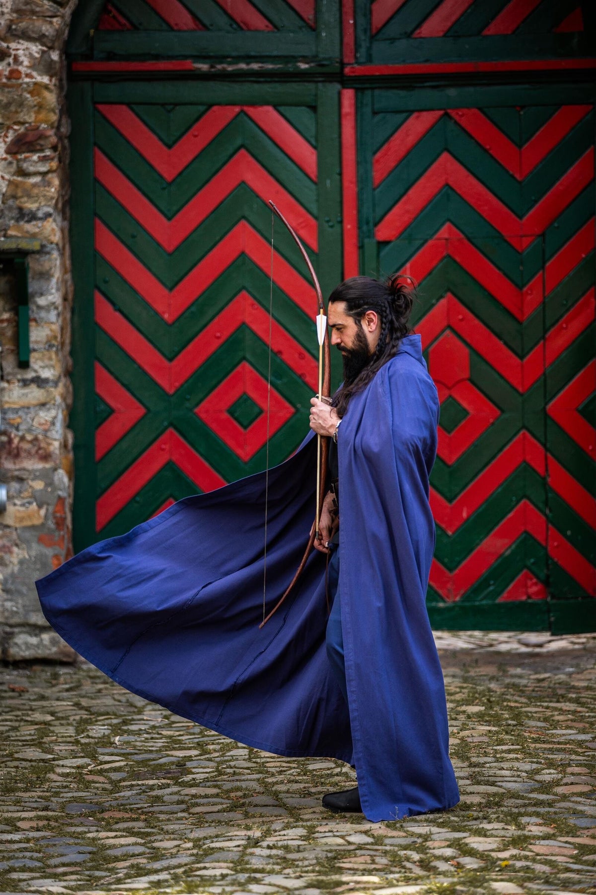 Capa de algodón, azul