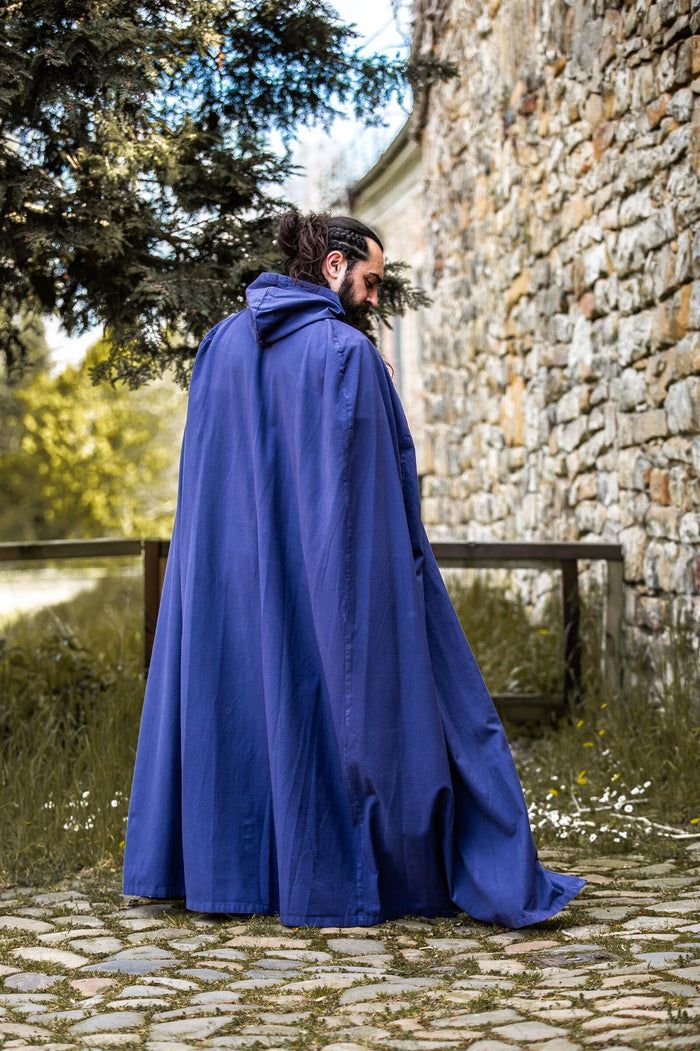 Capa de algodón, azul