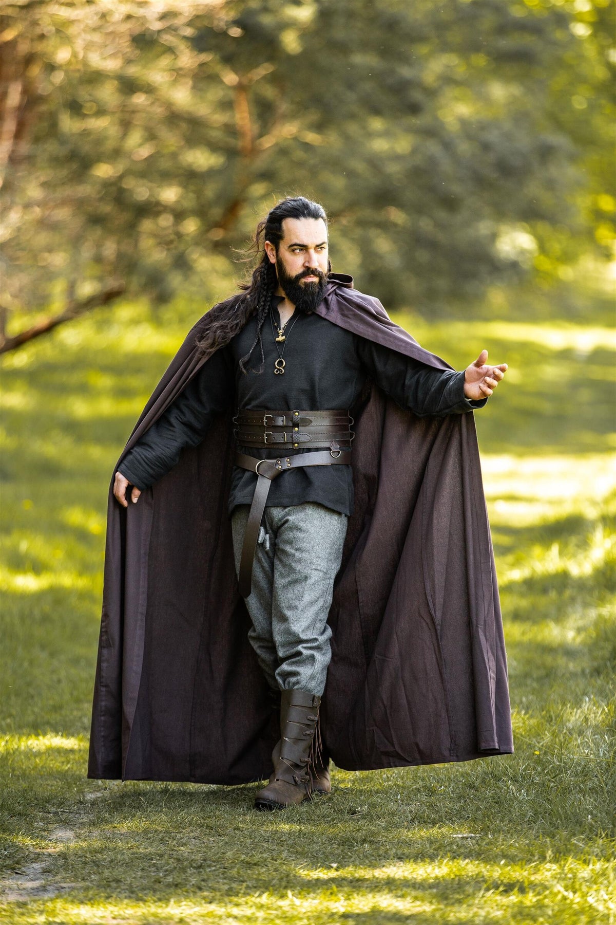 Bomullsmantel, mörkbrun