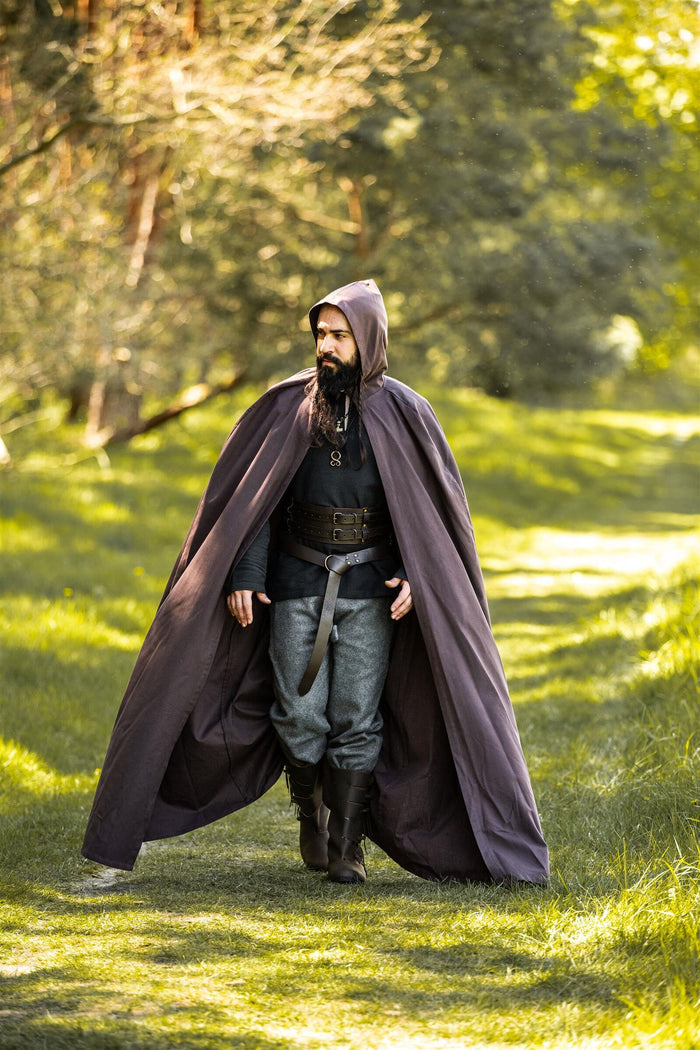 Bomullsmantel, mörkbrun