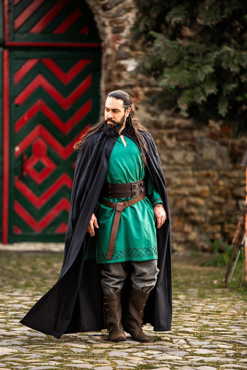 Mantello in cotone nero