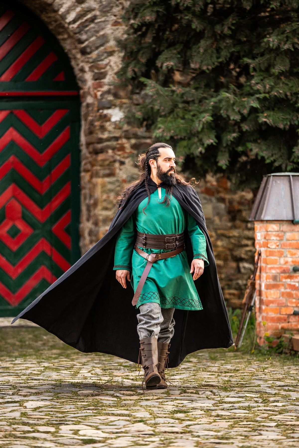 Bomullsmantel, svart