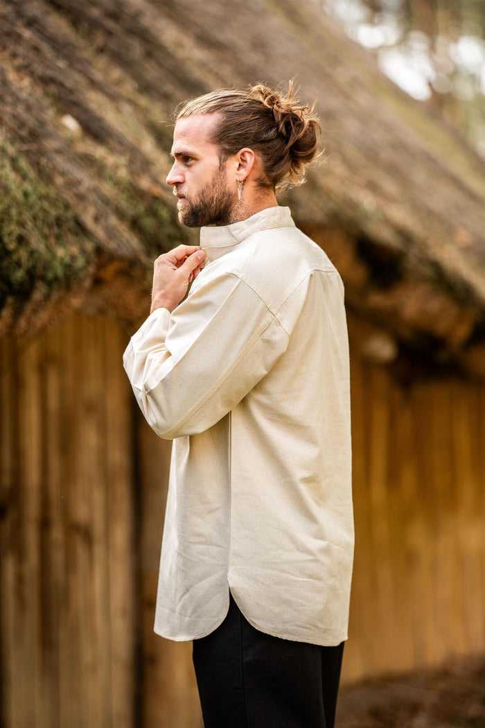 Handvävd skjorta, crème