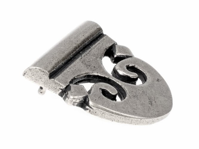 Extremo de correa Pelta para 4 cm. cinturón, latón