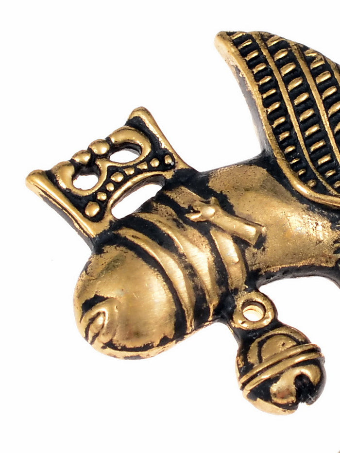 Romarska znakna krilata figura s krono, 14.-15. stoletje, bron