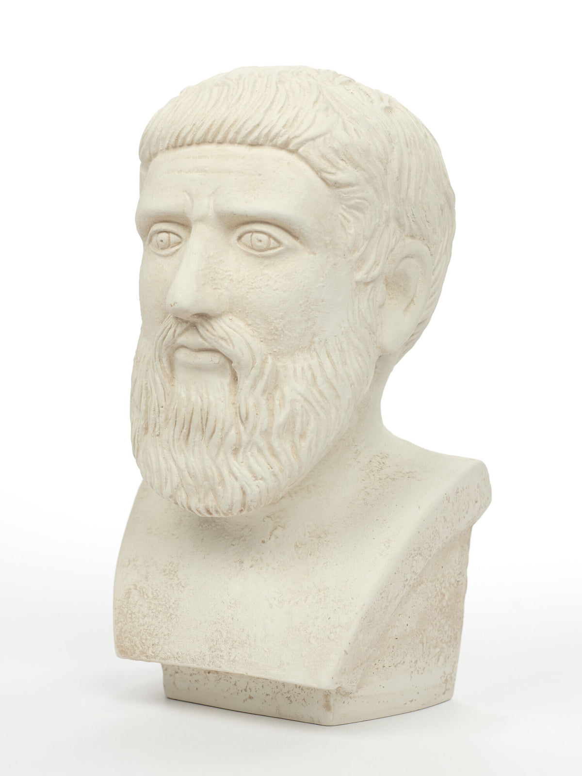 Statue Plato, Greek philosopher, Alabaster plaster