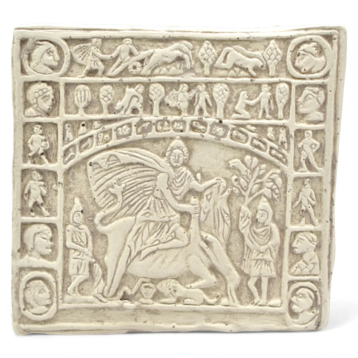 Wall relief Mithras, Tauroktony, Alabaster plaster
