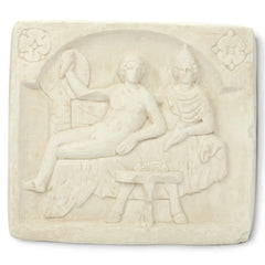 Wall relief Mithras and Sol, Alabaster plaster