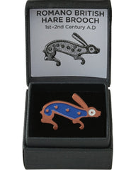 Romeinse haasbroche blauw, geëmailleerd