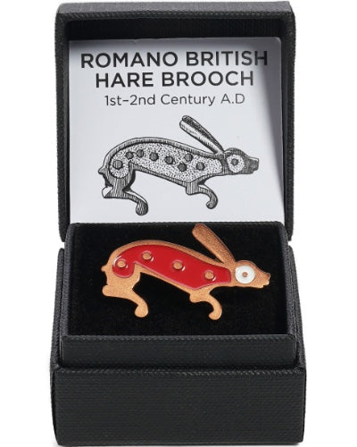 Romeinse haasbroche rood, geëmailleerd