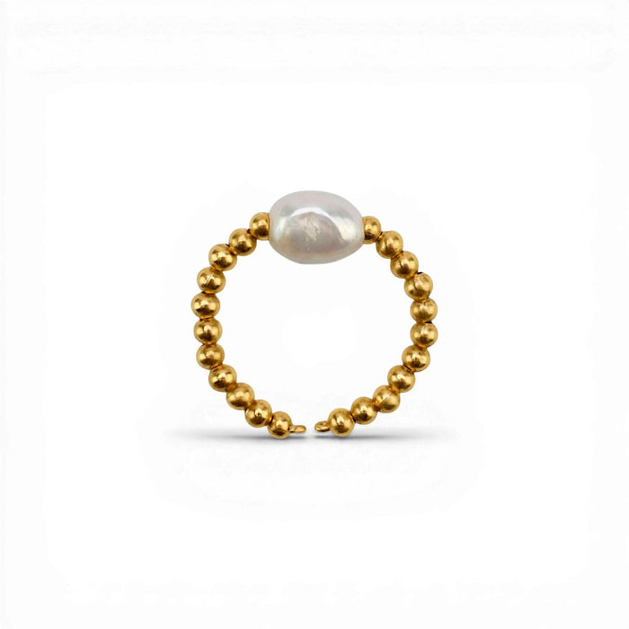 Romeinse ring Pompeji, witte parel