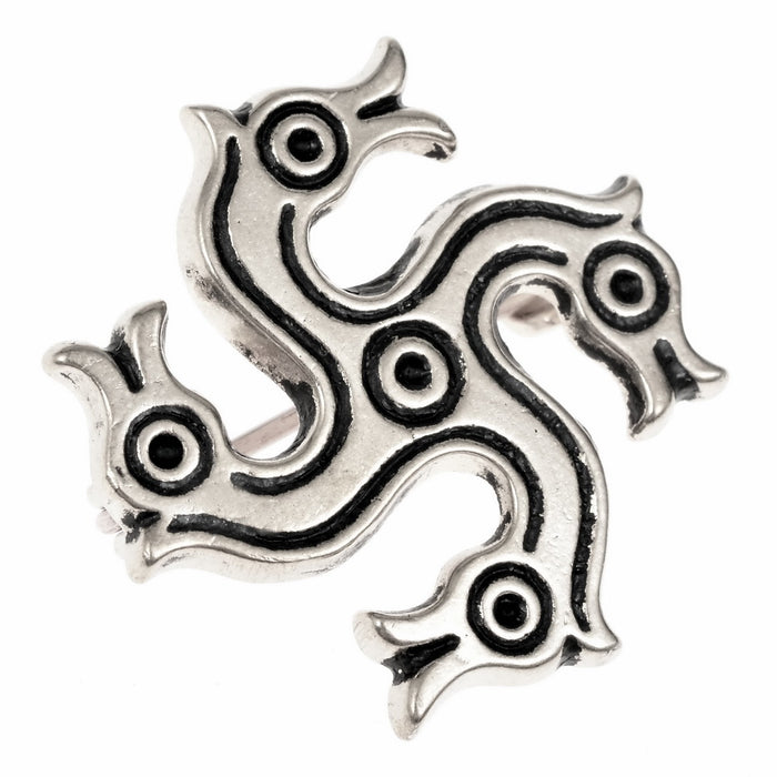Romeinse paardenkopfibula (tetraskelion), brons