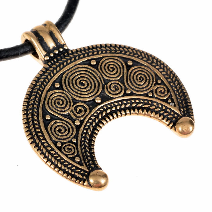 Romeinse maanhanger (lunula), 1e-3e eeuw, verzilverd brons