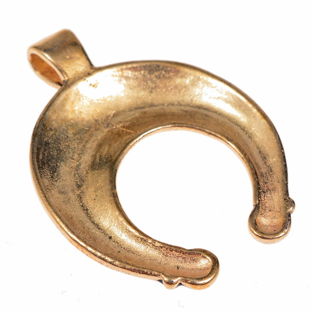 Pendente romano a mezzaluna, I-II secolo, bronzo argentato