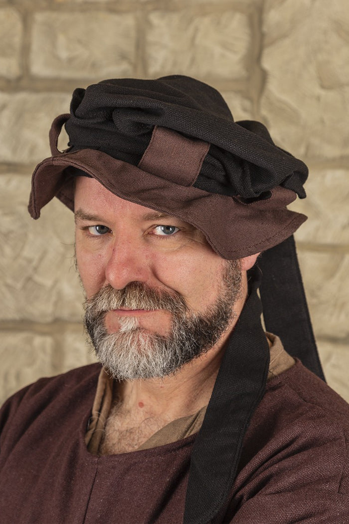 Dockenbaret, Landsknecht hoed Rupert, zwart/bruin
