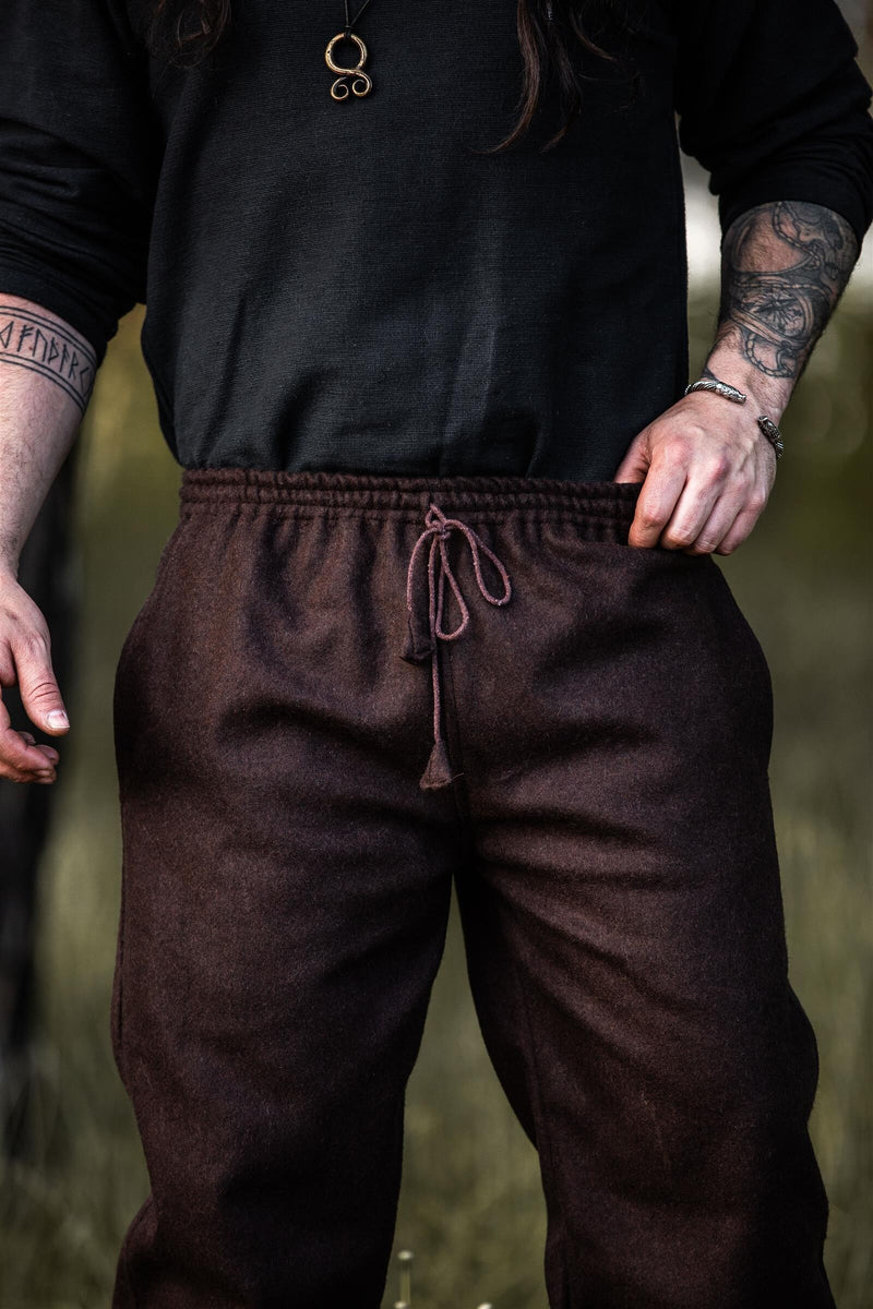 Bukser Edgar, brun, uldblanding