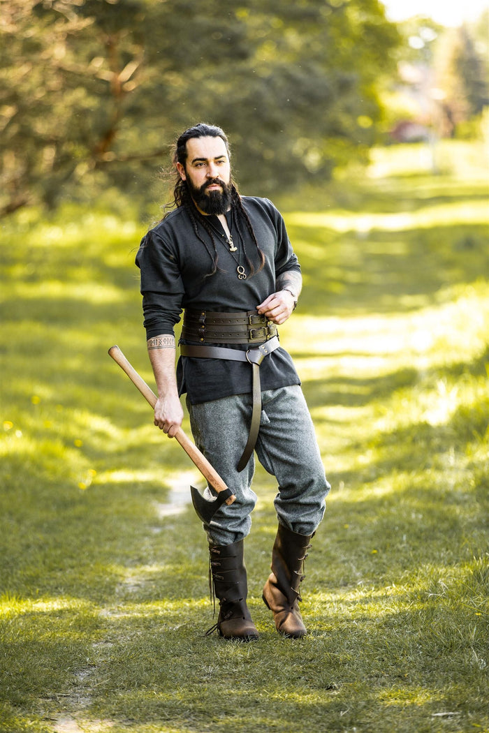 Trousers Edgar, grey, wool blend