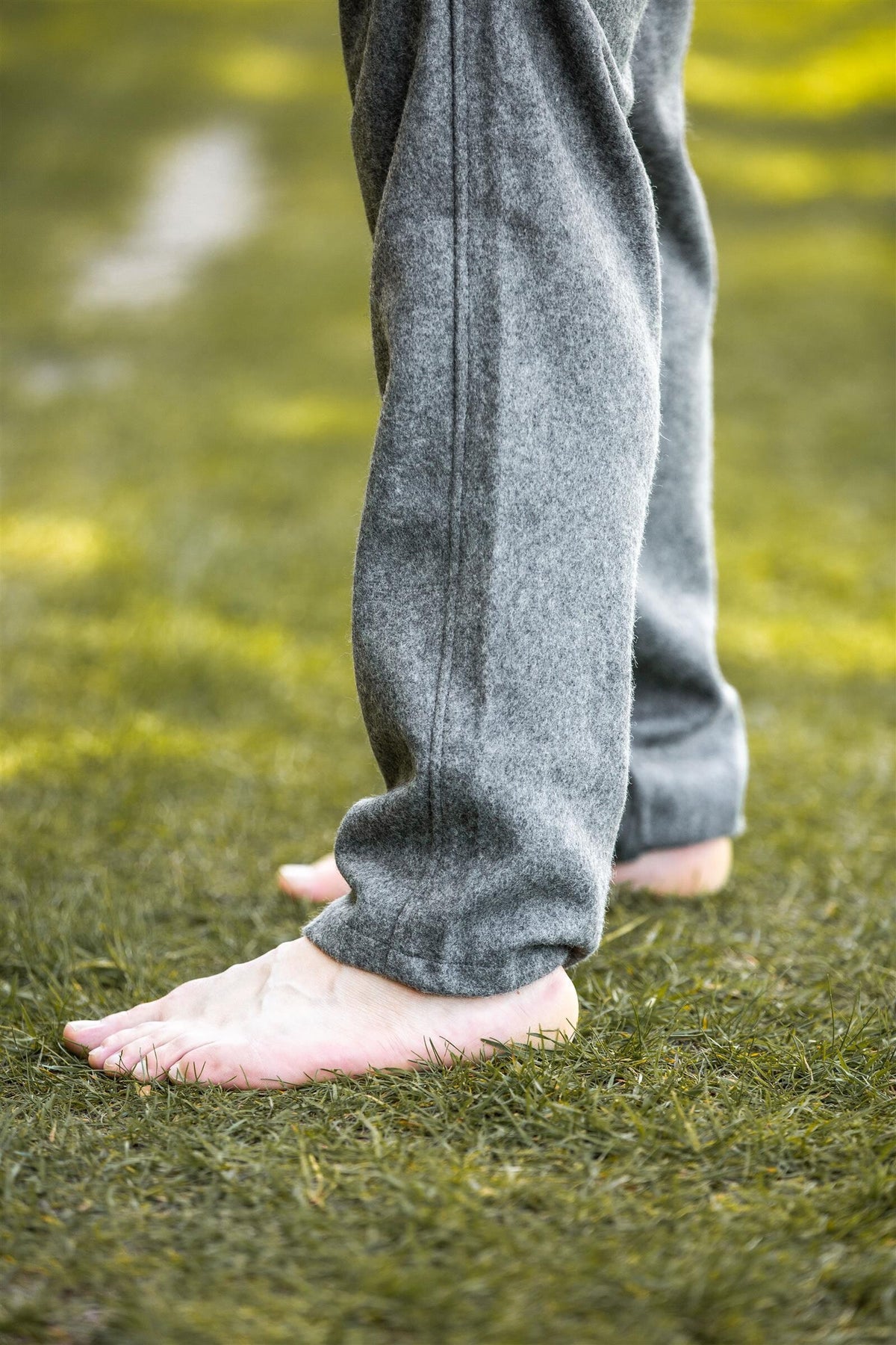 Spodnie Edgar, szare, mieszanka wełny