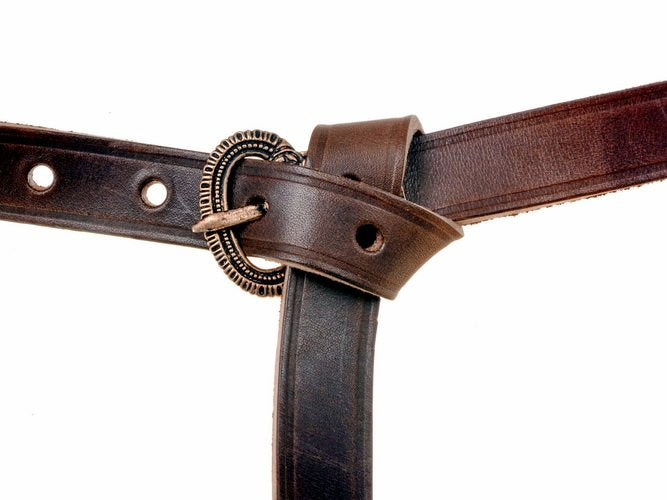 Spätrömisch Gürtel, schwarz Leder