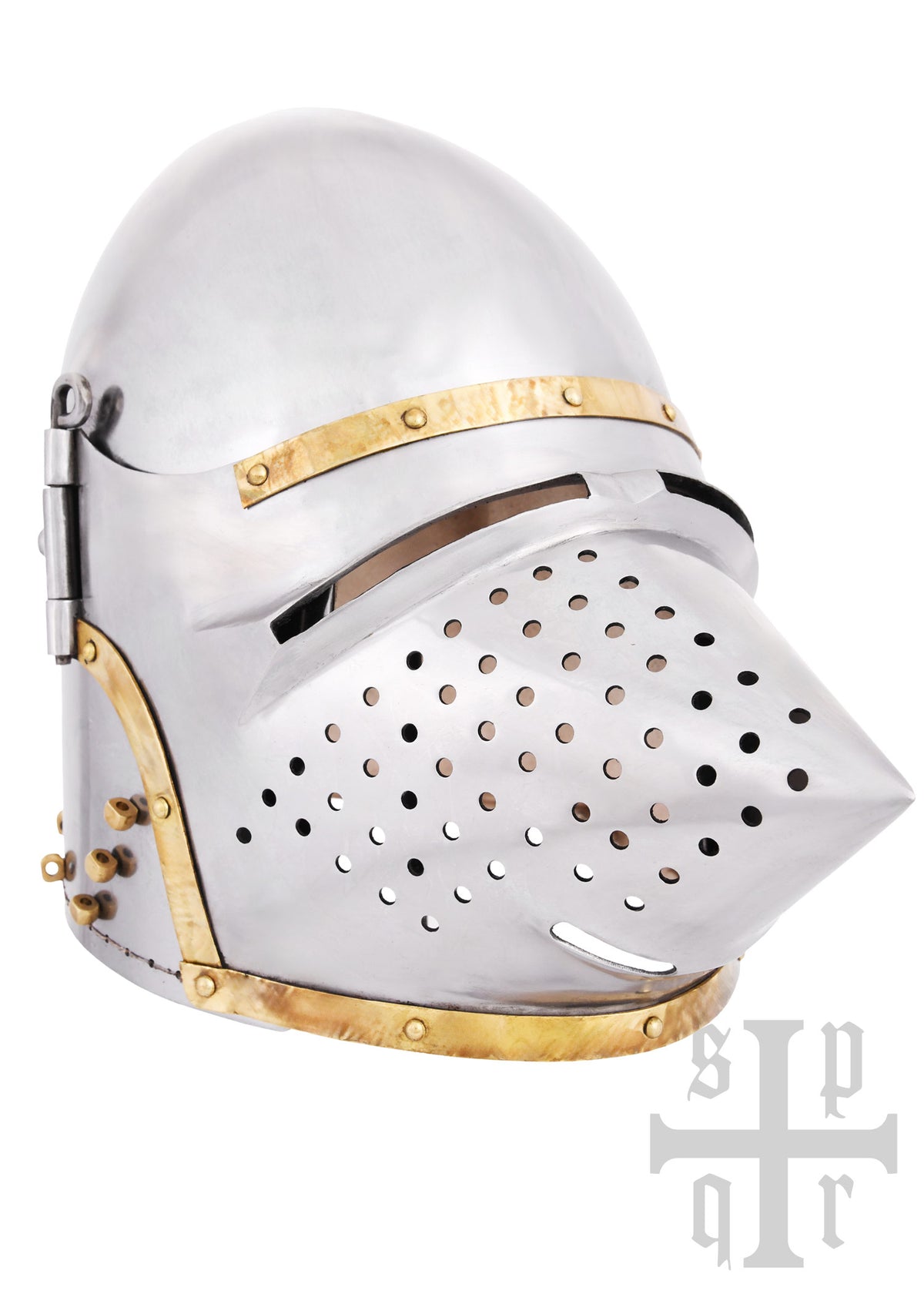 Hondensnuit bascinet, ca. 1370, 1.6 mm