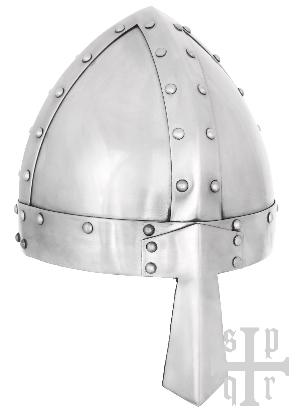 Normandische spangenhelm met neusstuk 2 mm voorkant