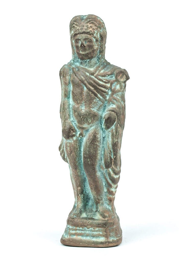 Beeldje Mercurius, Romeinse god van de handel, Alabastergips