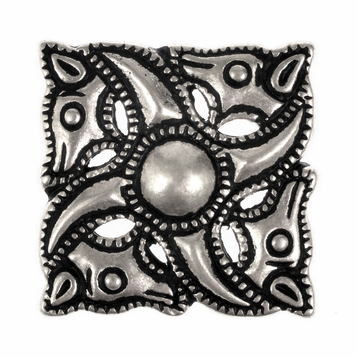 Accesorio de cabeza de caballo romano, siglos III-IV, bronce plateado