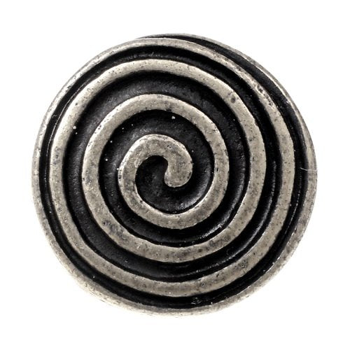 Decorative nail spiral (Celtic), silver plated brass