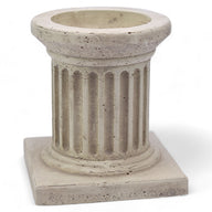 Suporte para velas, coluna romana, gesso de alabastro