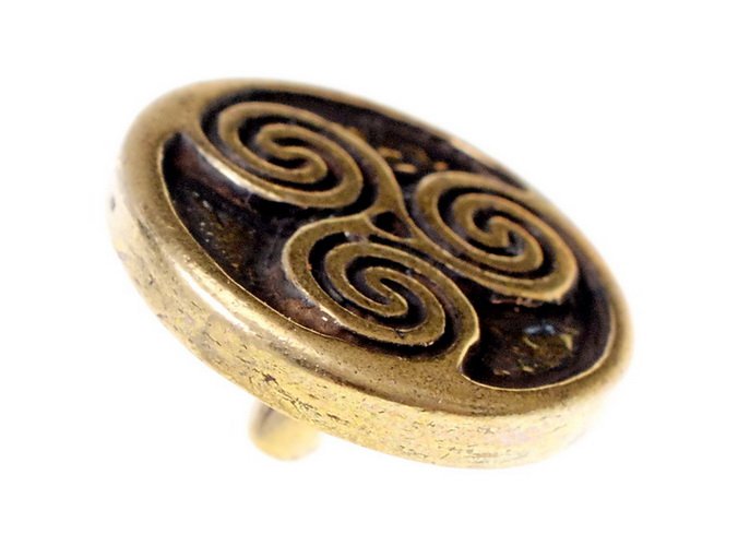 Chiodo decorativo tripla spirale (Celtic), ottone
