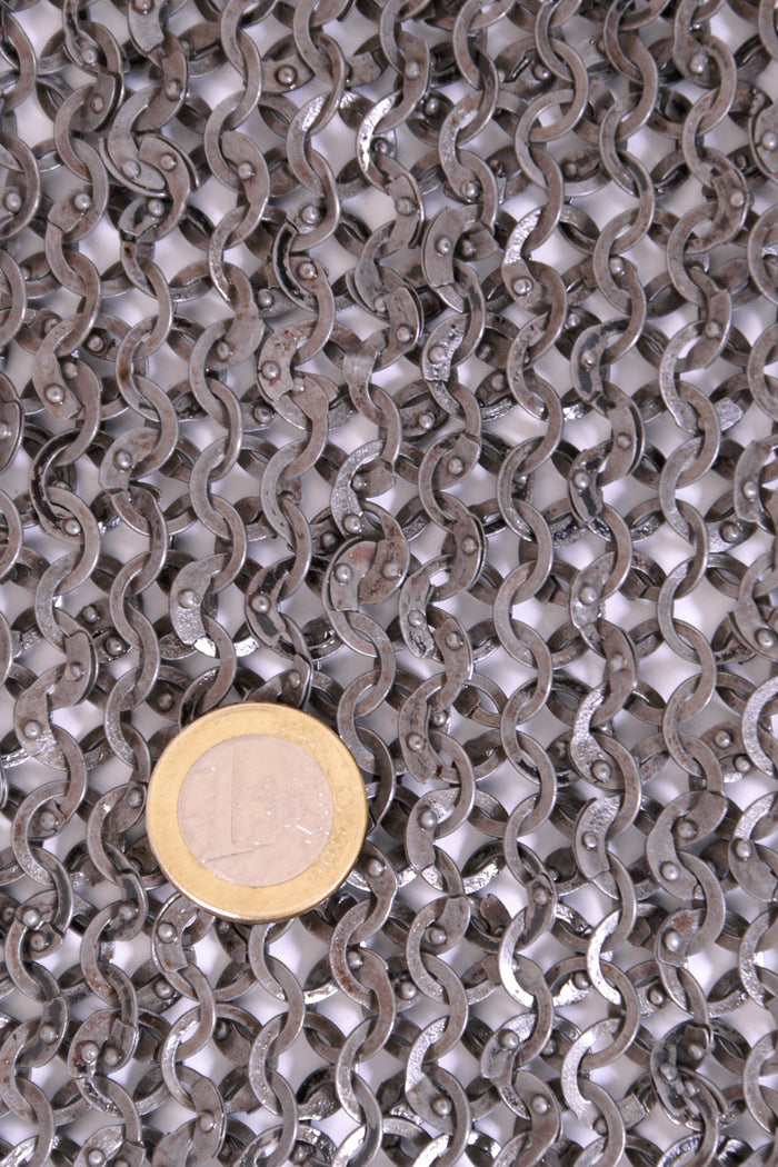 Hauberk, płaskie pierścienie, okrągłe nity, 8 mm
