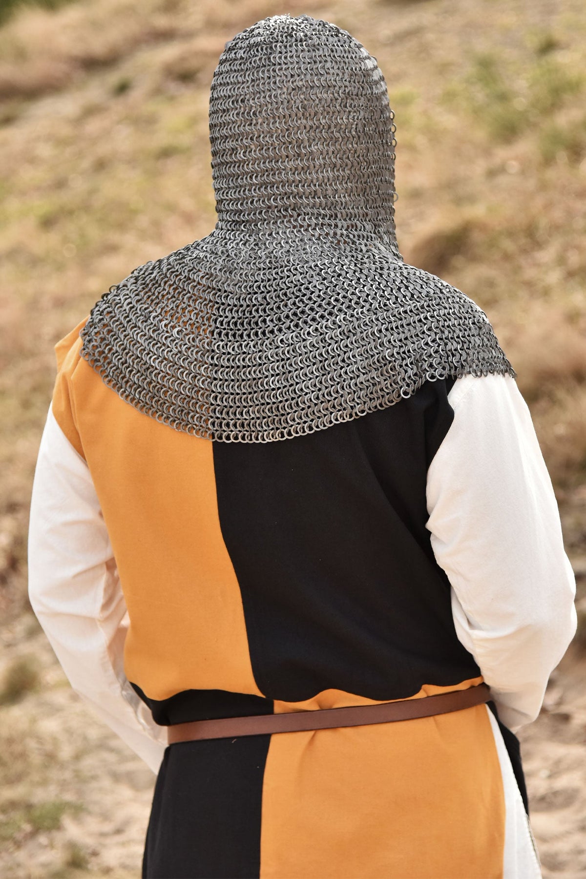 Ringbrynjehætte, blandede flade ringe – kileformede nagler, 8 mm