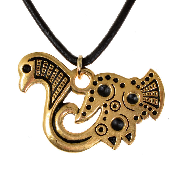 Baltisch vogelamulet, 9e-11e eeuw, verzilverd brons