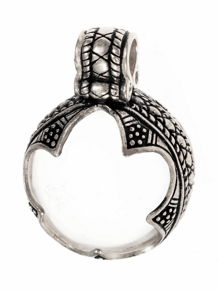 Vikinghanger bergkristal Gotland, M, verzilverd brons