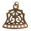 Viking pearl divider floral pattern, Latvia, bronze