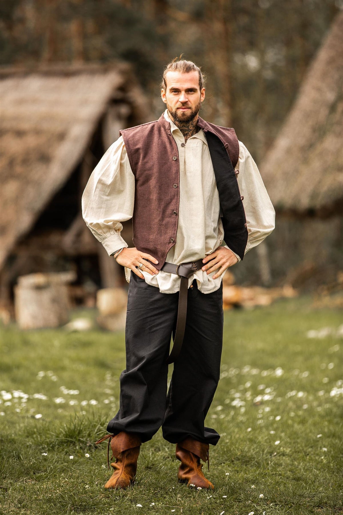 17th century sailor’s vest, brown