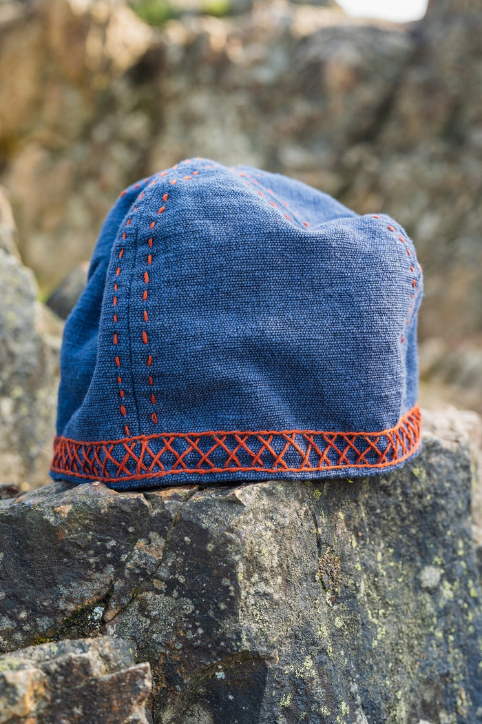 Embroidered Viking hat Ulf, blue