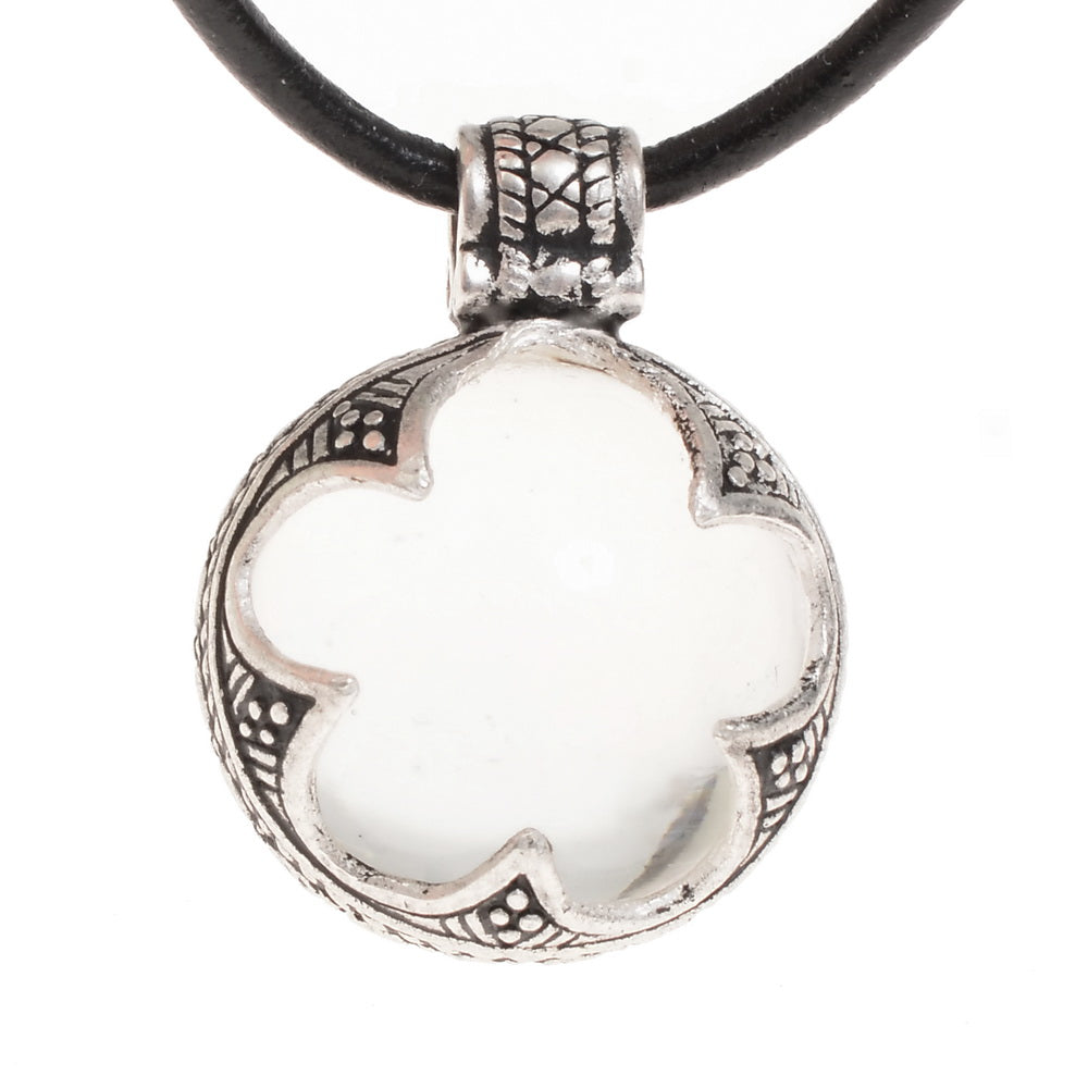 Ciondolo vichingo cristallo di rocca Gotland, XS, bronzo argentato
