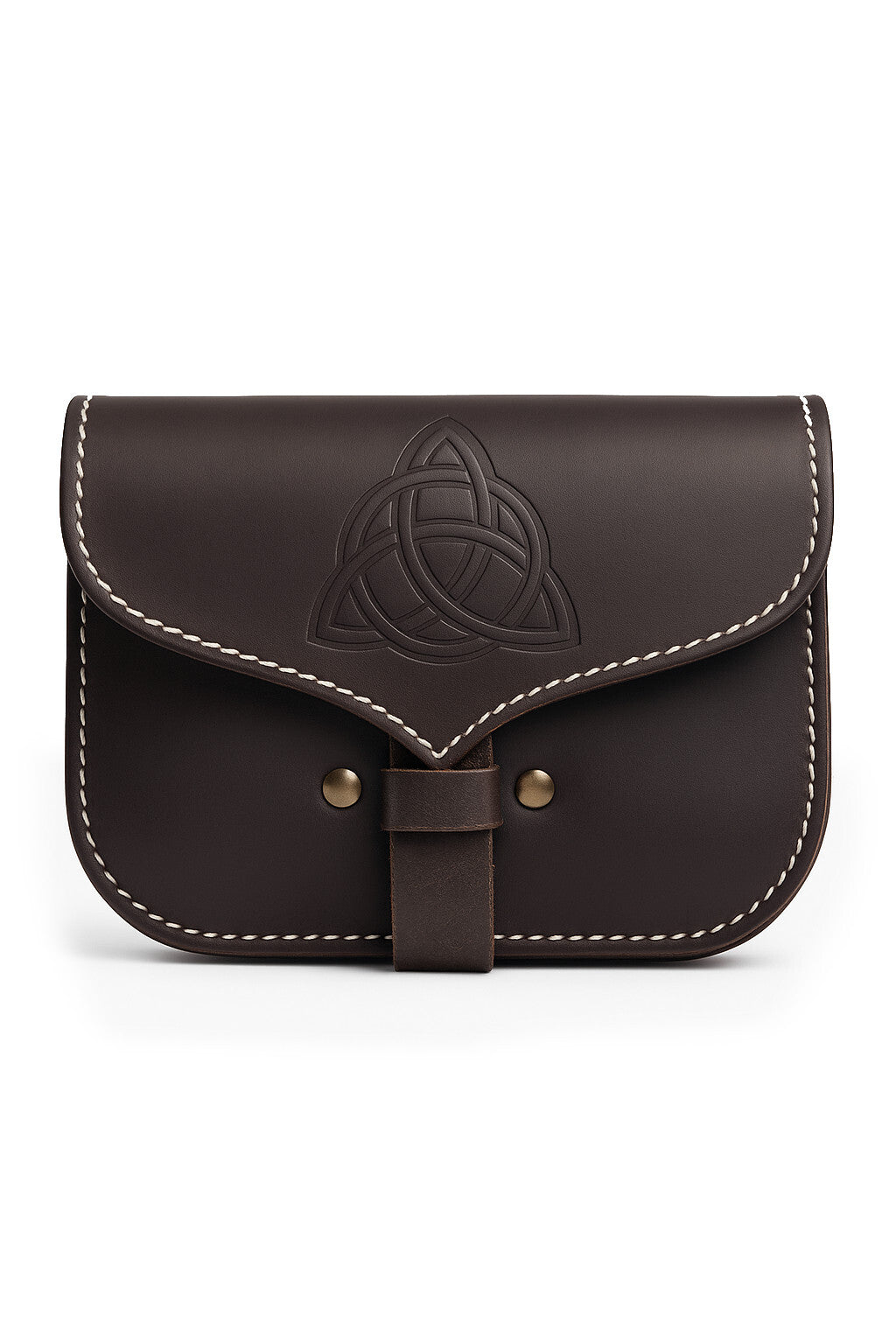 Celtic bag triquetra, brown
