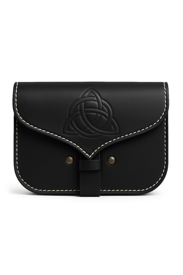 Celtic bag triquetra, black